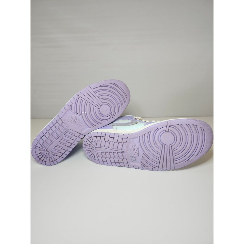 Jordan Air Jordan 1 Mid Men’s Purple Blue 9.5 Athletic Sneaker Streetwear - Picture 9 of 16